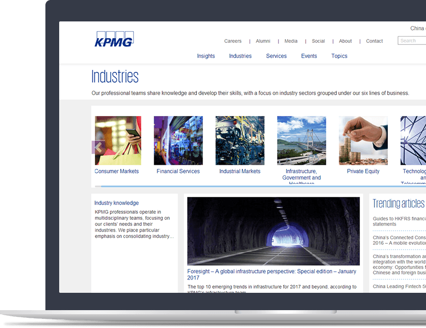 畢馬威官網(wǎng)設(shè)計(jì)說明
